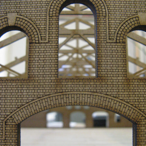 Laser cut store model railway buildings