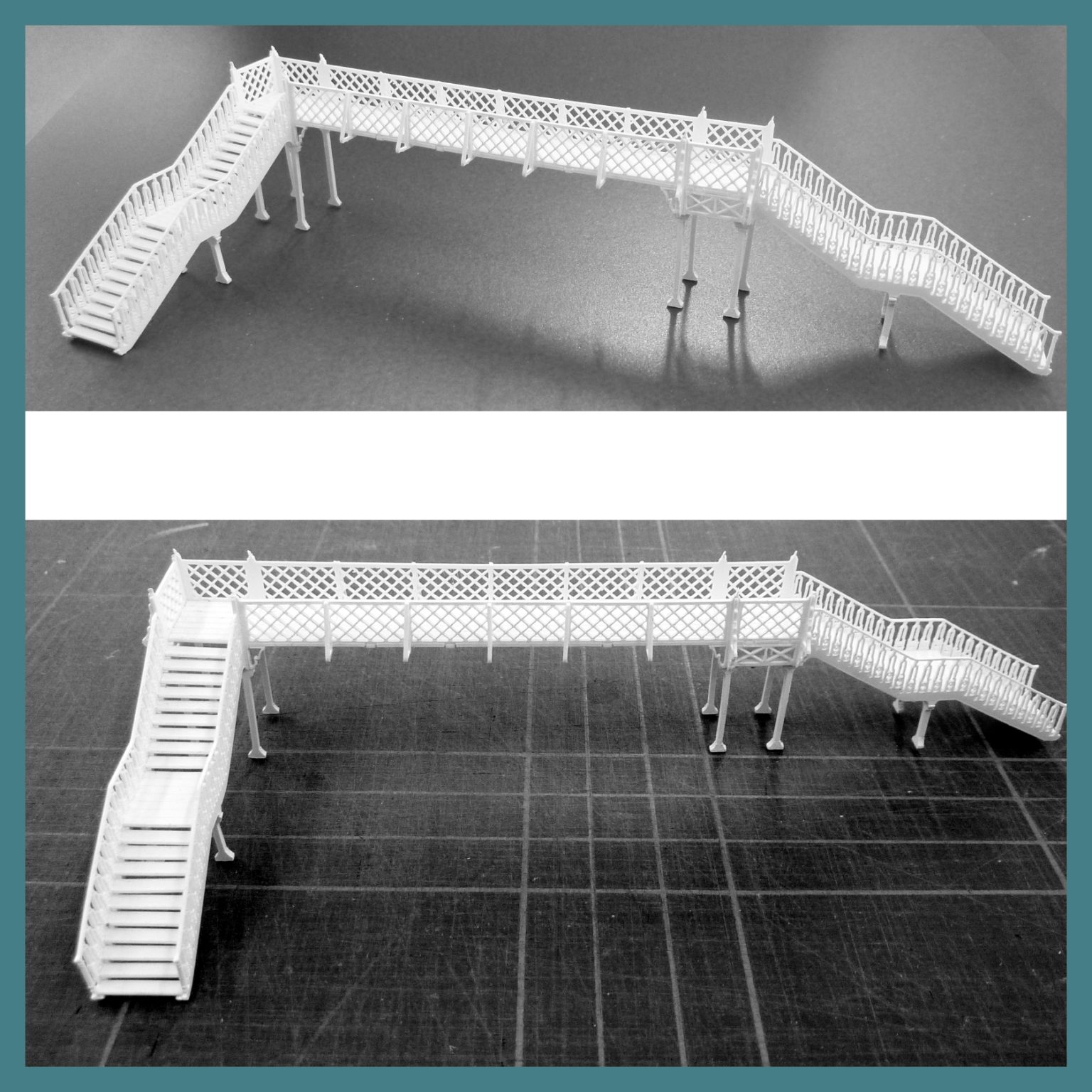 Laser Cut Model NFOOTBRIDGEKIT03 Platform Level GNR style Footbridge